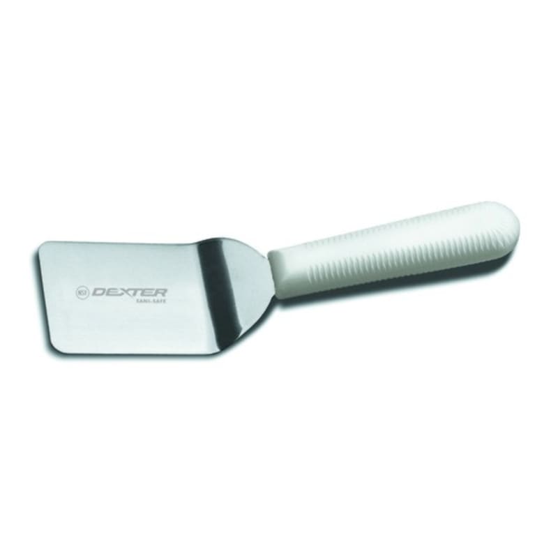 Dexter Russell S171PCP 19663 Sani-Safe Collection Offset 2 1/2" Stainless Steel Blade Mini-Turner With White Textured Polypropylene Handle In Perfect Cutlery Packaging