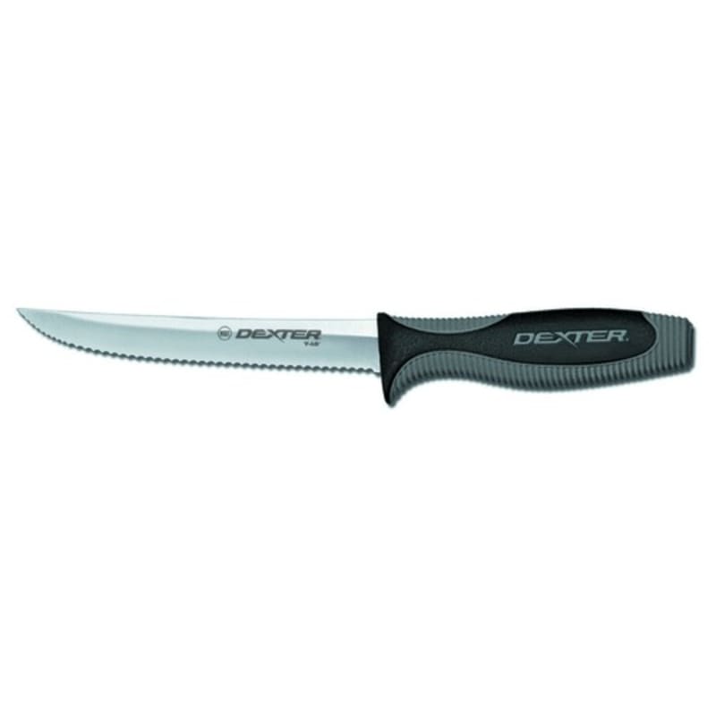 Dexter Russell V156SC-PCP 29373 V-Lo 6 Inch Scalloped Edge DEXSTEEL Blade Utility Slicer Knife In Packaging