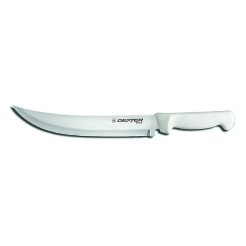 Dexter Russell P94826 31621 10 Inch Basics High Carbon Steel Cimeter Steak Knife With White Handle