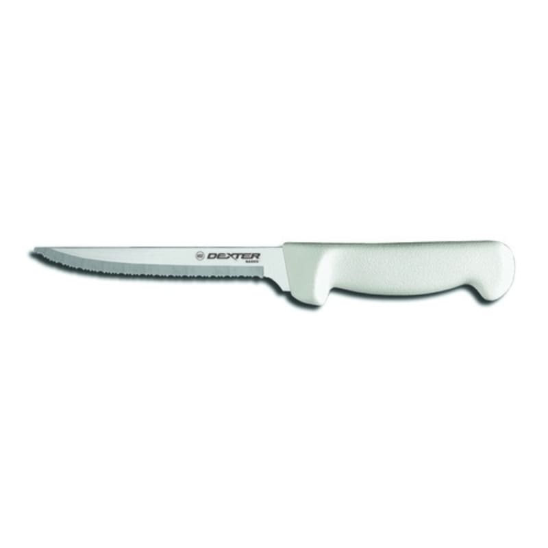 Dexter Russell P94848 Basics Utility Knife, 8",Scalloped, White