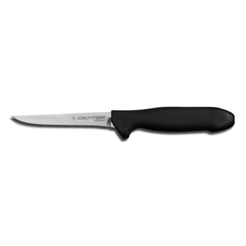 Dexter Russell STP154HG SANI-SAFE 4 1/2" Utility Knife w/ Polypropylene Black Handle, Carbon Steel