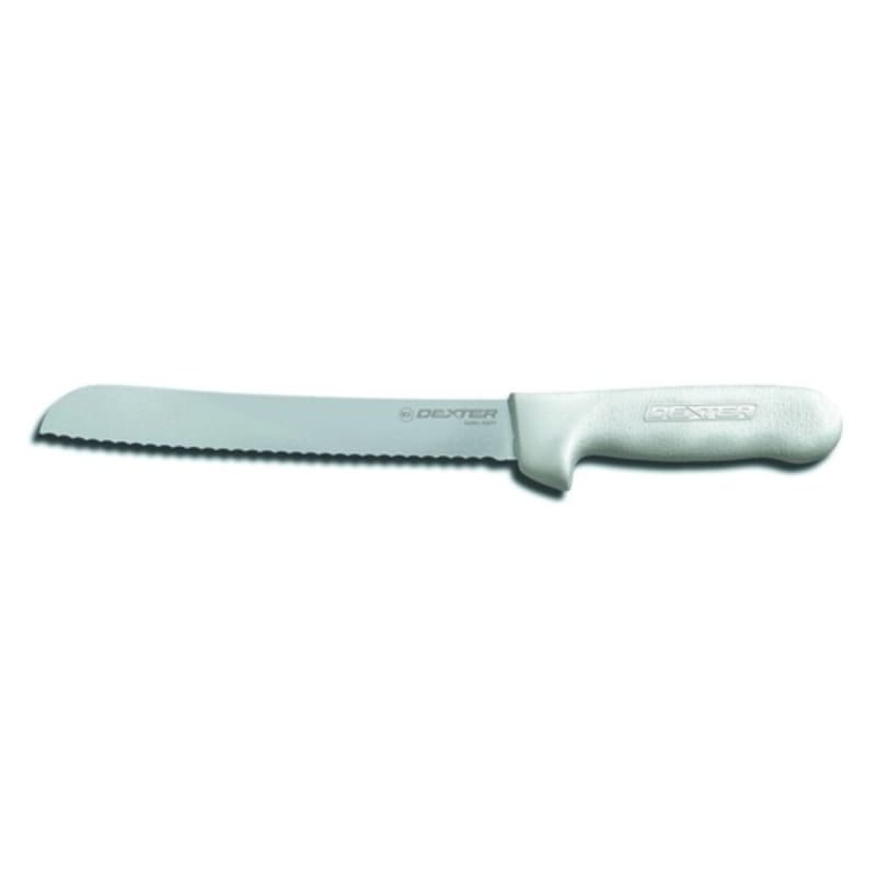 Dexter Russell S162-8SCC-PCP 13313C Sani-Safe 8 Inch High Carbon Steel Scalloped Bread Knife With Blue Handle