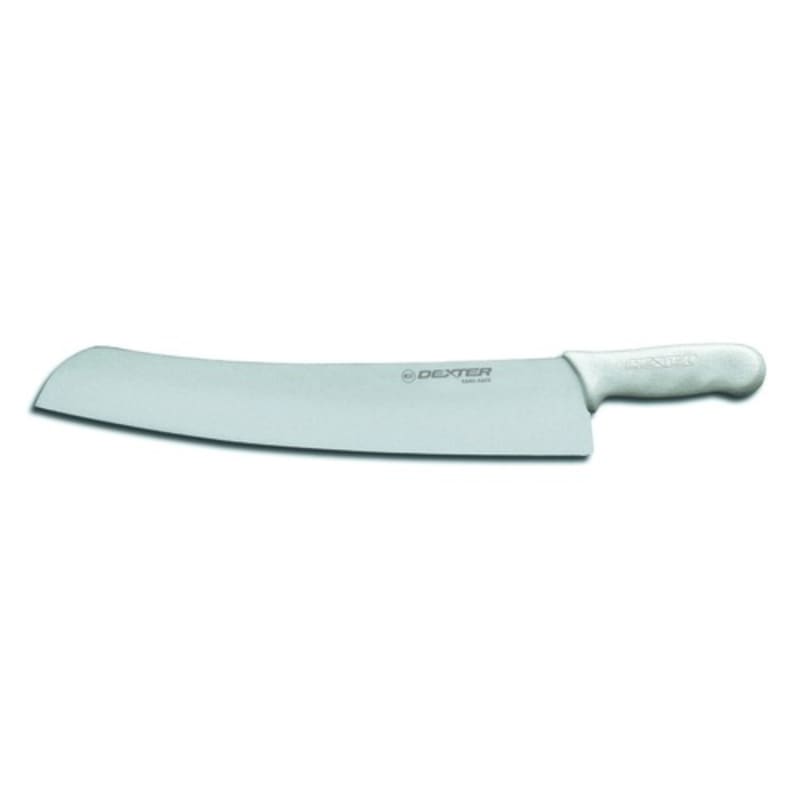 Dexter Russell S160-16 18003 Sani-Safe 16" High-Carbon Steel Pizza Knife With White Textured Handle