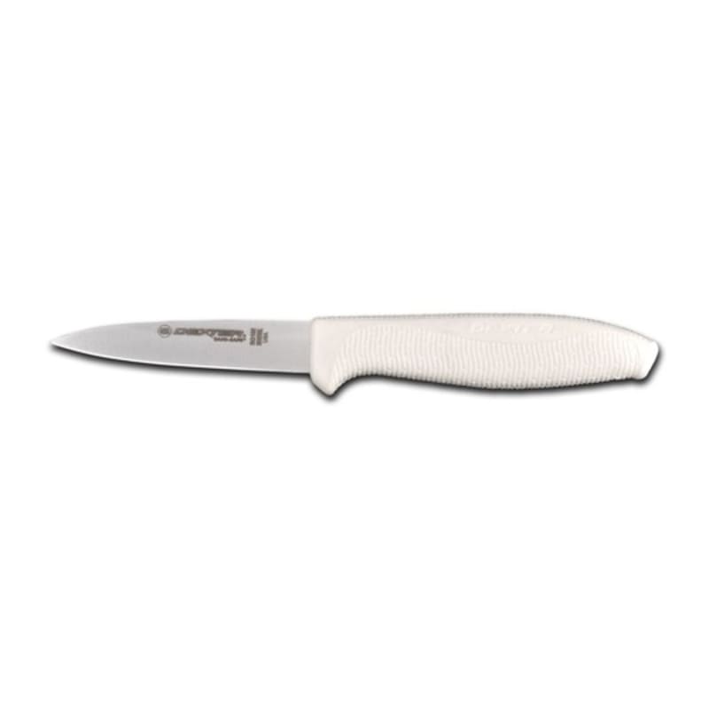 Dexter Russell SG105PCP 24353 Sofgrip 3.5 Inch High Carbon Steel Paring Knife With Rubber White Handle