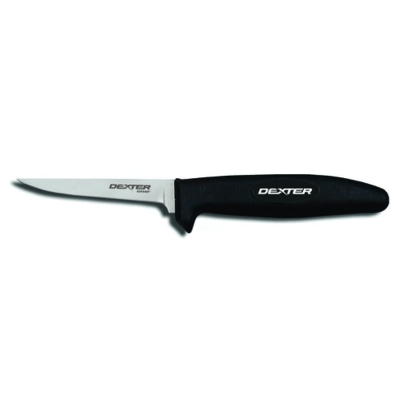 Dexter Russell P154HG 11123 SofGrip 4.5 Inch High Carbon Steel Utility Boning Knife With Soft Rubber Grip Handle