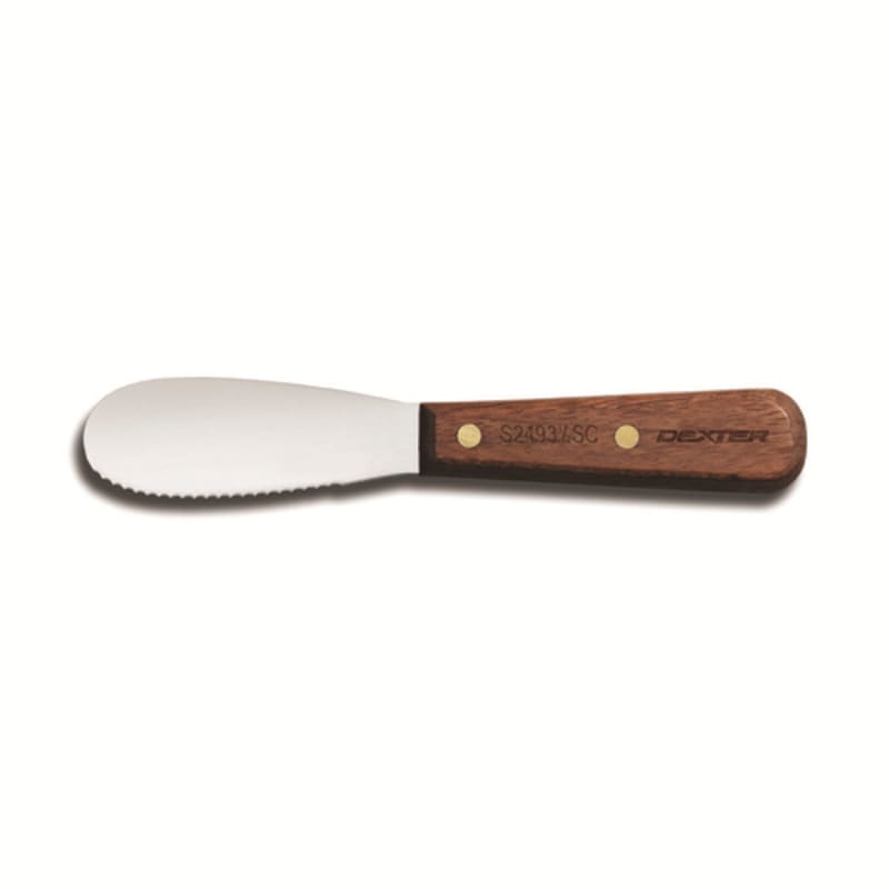 Dexter Russell S2493½SC-PCP 3 1/2" Sandwich Spreader w/ Rosewood Handle, Stainless Steel