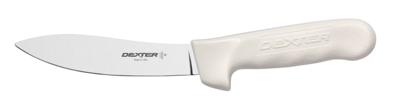 Dexter Russell SL12-5 1/4 SANI-SAFE 5 1/4" Sheep Skinner w/ White Handle, Carbon Steel