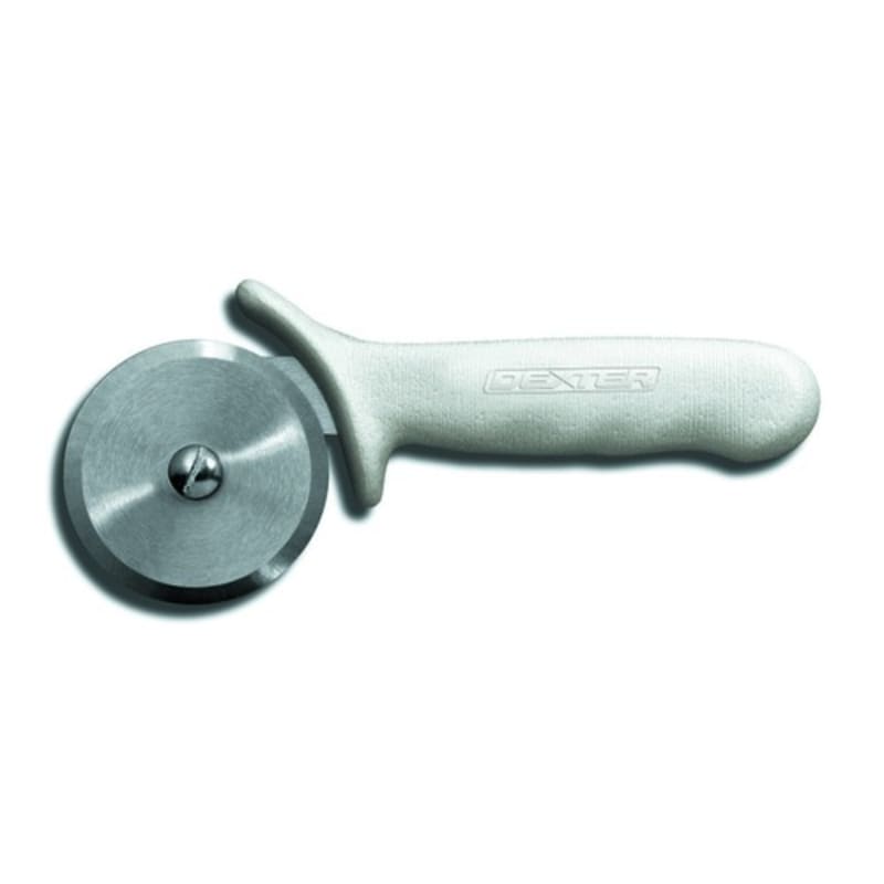 Dexter Russell P3A-PCP 18043 Sani-Safe 2-3/4" High Carbon Steel Pizza Cutter With White Handle