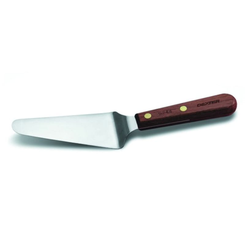 Dexter Russell S244PCP 19750 Traditional Collection Offset 4 1/2" x 2 1/4" Stainless Steel Blade Pie Knife With Rosewood Handle In Perfect Cutlery Packaging