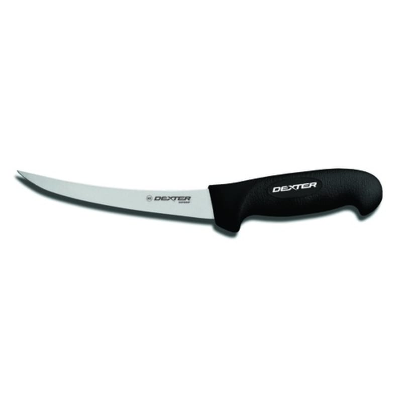 Dexter Russell SG131-6B-PCP SofGrip Black 6" Curved Boning Knife