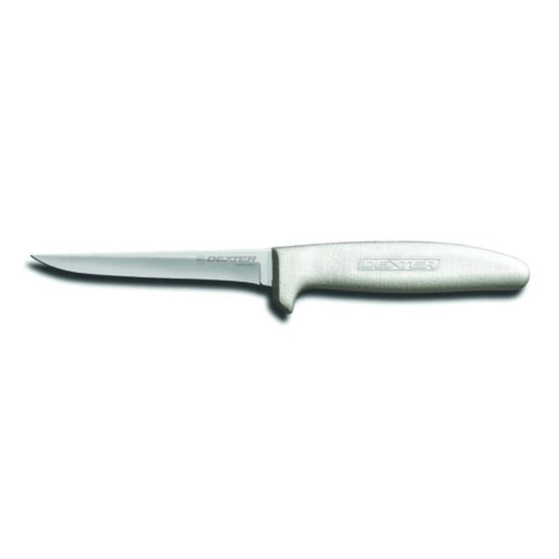 Dexter Russell S154HG-PCP 01143 Sani-Safe 4.5 Inch Narrow High Carbon Steel Boning Knife With White Textured Handle