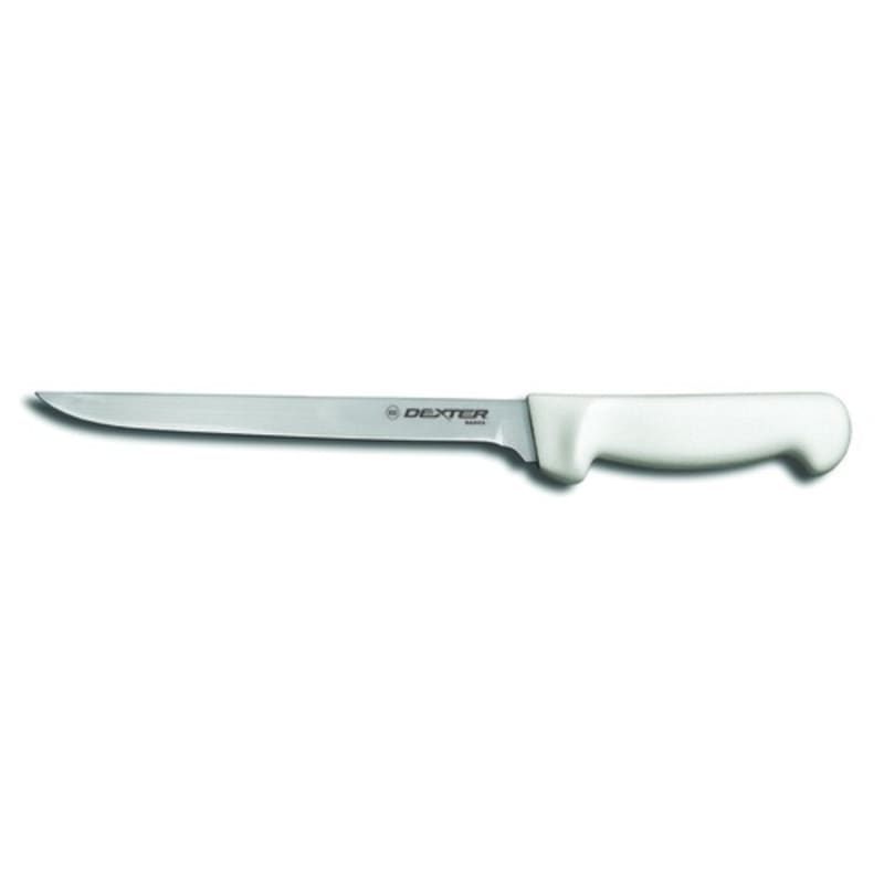 Dexter Russell P94812 31608 Basics 7 Inch Narrow High Carbon Steel Fillet Knife With Textured White Handle