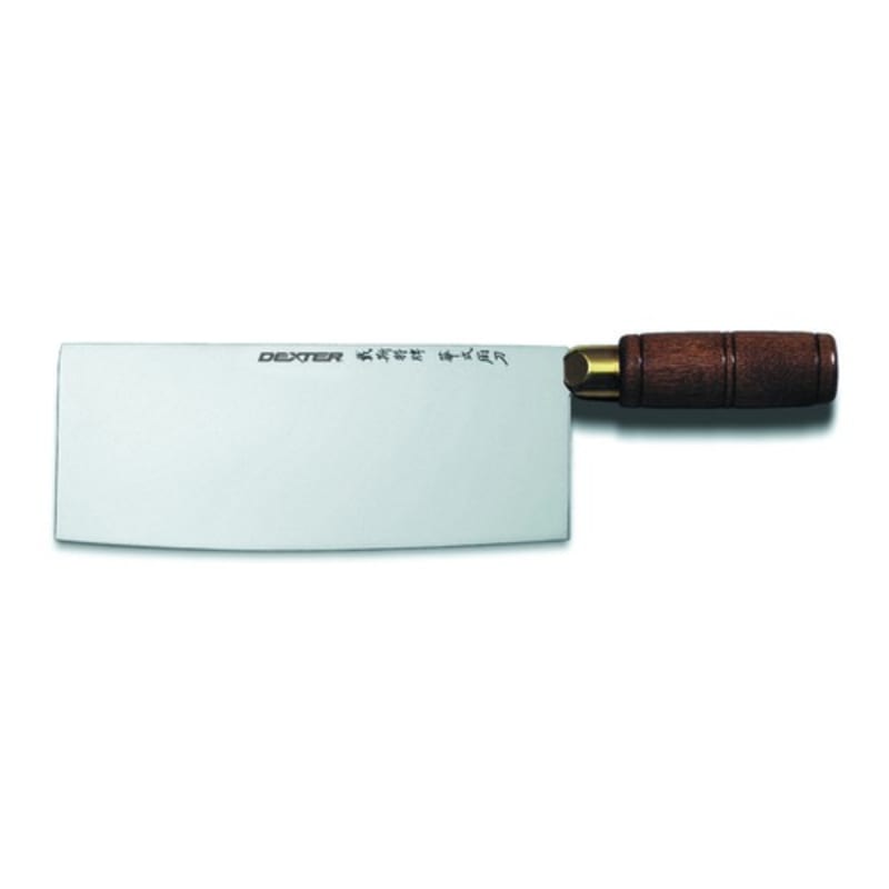 Dexter Russell 8915 08051 Traditional 8 Inch High Carbon Steel Chinese Chef Knife With Walnut Handle