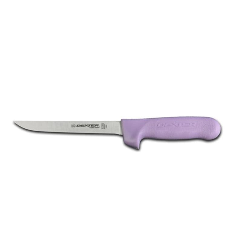 Dexter Russell S136NP-PCP SANI-SAFE 6" Narrow Boning Knife w/ Polypropylene Purple Handle, Carbon Steel
