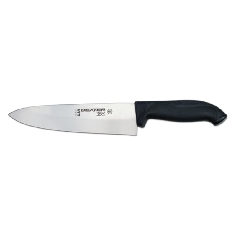 Dexter Russell S360-8PCP 8" Stamped Chef's Knife w/ Straight Edge, Carbon Steel