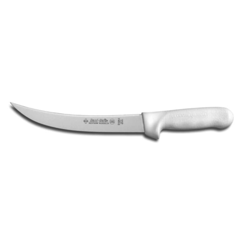 Dexter Russell S132N-8 05523 Sani-Safe 8 Inch High Carbon Steel Breaking Knife With White Handle