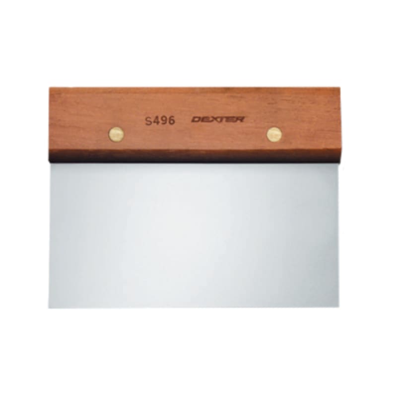 Dexter Russell S496PCP 19790 Traditional Collection 6" x 3" Stainless Steel Blade Dough Cutter / Scraper With Rosewood Handle In Perfect Cutlery Packaging