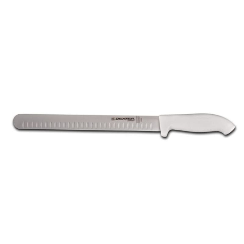 Dexter Russell SG140-12GE-PCP 24273 SofGrip White Handle 12 Inch Duo-Edge Blade Slicer Knife In Packaging