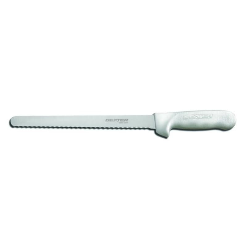 Dexter Russell S140N-10SC-PCP SANI-SAFE 10" Slicer w/ Polypropylene White Handle, Carbon Steel