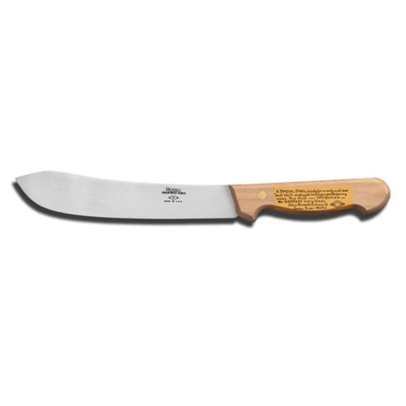 Dexter Russell 012G-8BU 04691 8 Inch Traditional High Carbon Steel Butcher Knife With Beechwood Handle