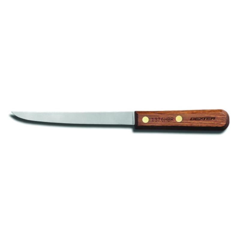 Dexter Russell 1376HBR 02060 Traditional 6 Inch High Carbon Steel Ham Boning Knife With Rosewood Handle