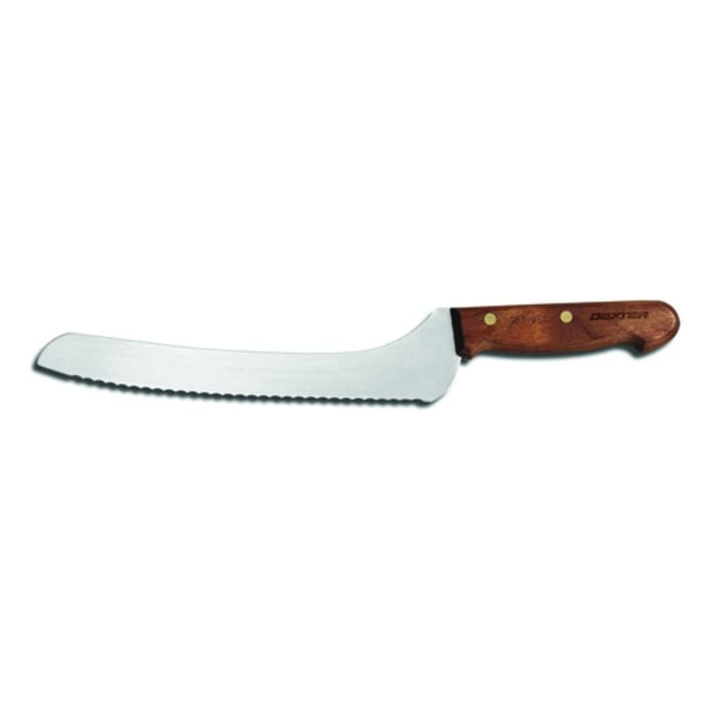 Dexter Russell S63-9SC-PCP 13390 Traditional 9 Inch High Carbon Steel Offset Scalloped Bread Knife With Rosewood Handle
