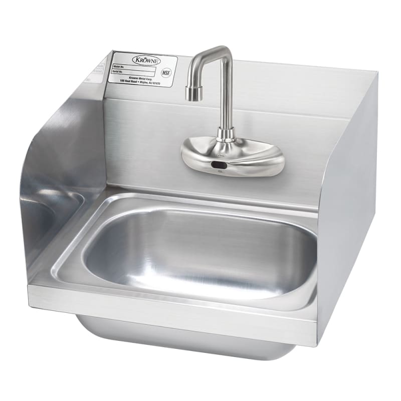Krowne HS-68 Hand Sink, Wall Mount, 12-1/2"W , Stainless Steel