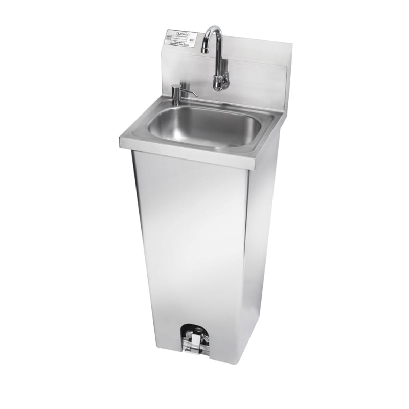 Krowne HS-14 Pedestal Hand Sink W/ Foot Pedal Faucet, Soap Dispenser & Faucet