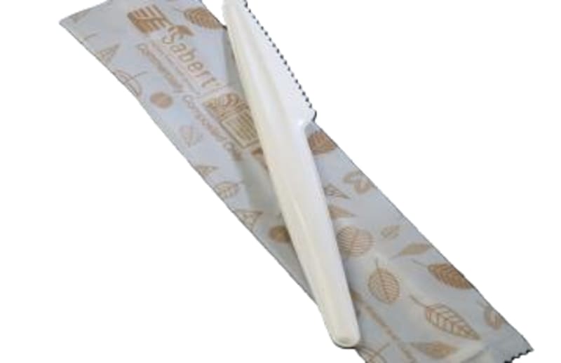 Sabert PKWPCK1000 Natural Wrapped EcoEdge Paper Knife