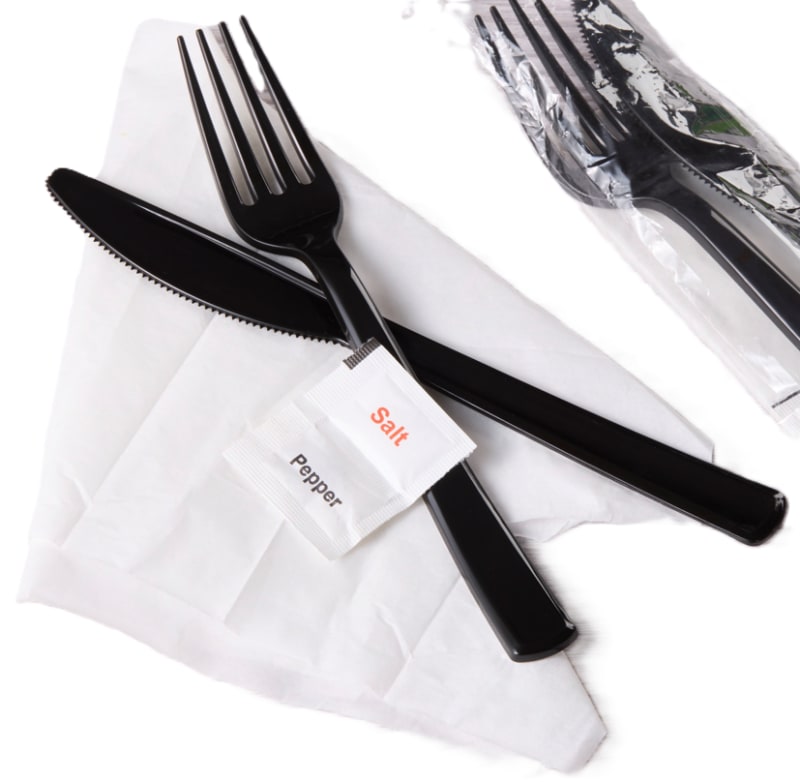 Sabert CBMWFPP Wrapped Black Medium-Weight Fork