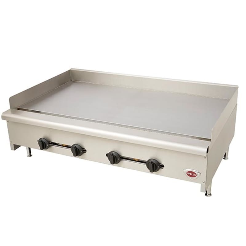 Wells HDG-4830G Griddle, Manual Countertop - Natural Gas, 120k BTU