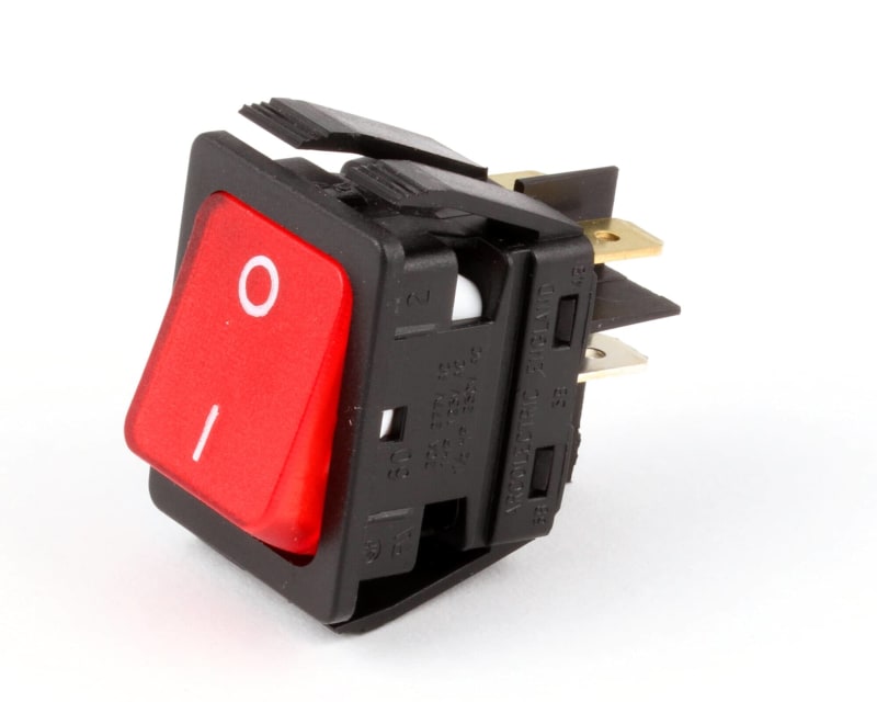 Star 2E-Z1858 Lighted Rocker Switch, DPST, Red