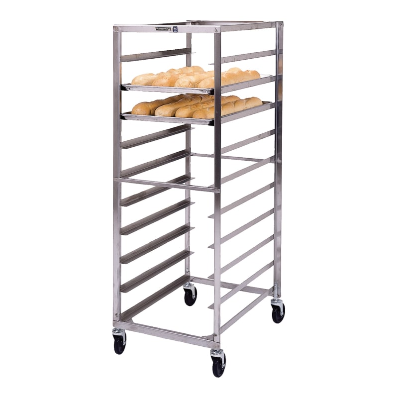 Lakeside Manufacturing 155 Economy Sheet Pan Rack with 4" Casters, Stainless Steel Angle Ledges with 5" Spacing for 10 Full Size Pans
