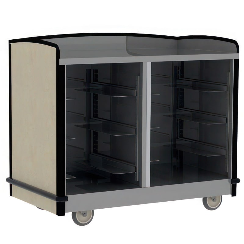 Lakeside Manufacturing 8704HRM Mobile Hydration Station, (2) Storage Compartments, Flat Top, 34 1/2-in. Counter Height, Hard Rock Maple Laminate Finish