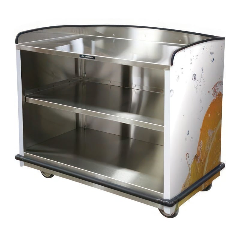 Lakeside Manufacturing 8702B Mobile Hydration Station, (1) Storage Compartment, Flat Top, 34 1/2-in. Counter Height, Black Laminate Finish