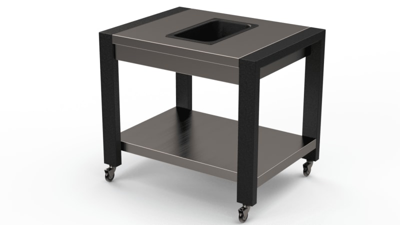 Lakeside Manufacturing 166348 Traveler Serving Table, Stainless Steel Top with Eutectic Bin, 42" Wide