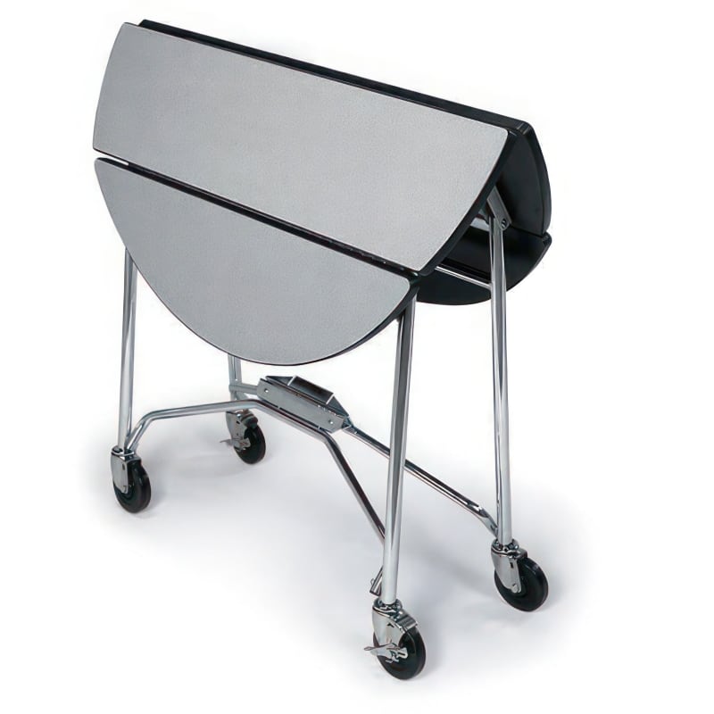 Lakeside Manufacturing 415B Fold-Up Round Table, 40 x 40-in. Surface, Black Laminate Top