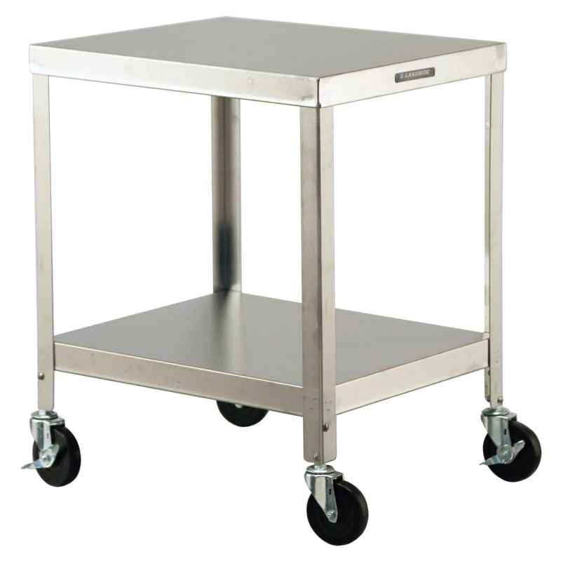 Lakeside Manufacturing 515 Mobile Machine Stand 2 Shelf: 20 x 24-in, 21 3/16-in Height, 375-Lb. Capacity