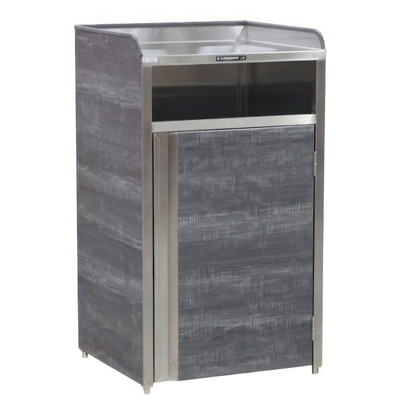 Lakeside Manufacturing 4410HRM Front Access Waste and Recycling Station, (1) Compartment, 35 Gallon Capacity, Hard Rock Maple Laminate Finish