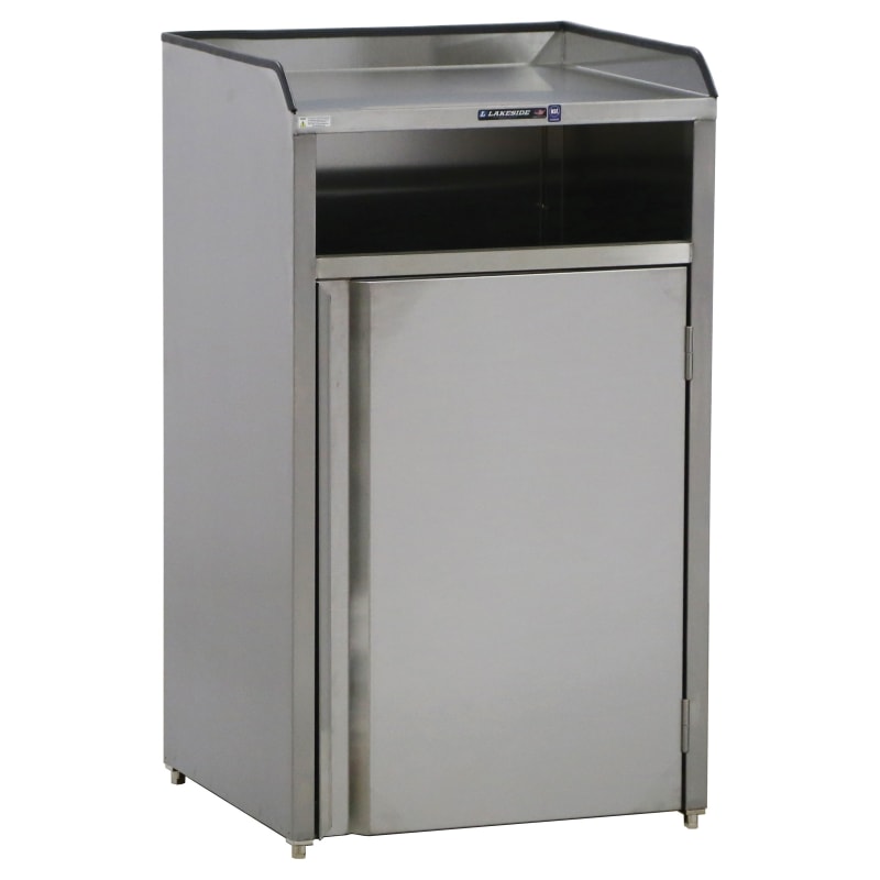 Lakeside Manufacturing 4310 Front Access Waste and Recycling Station, Stainless Steel, (1) Compartment, 35 Gallon Capacity
