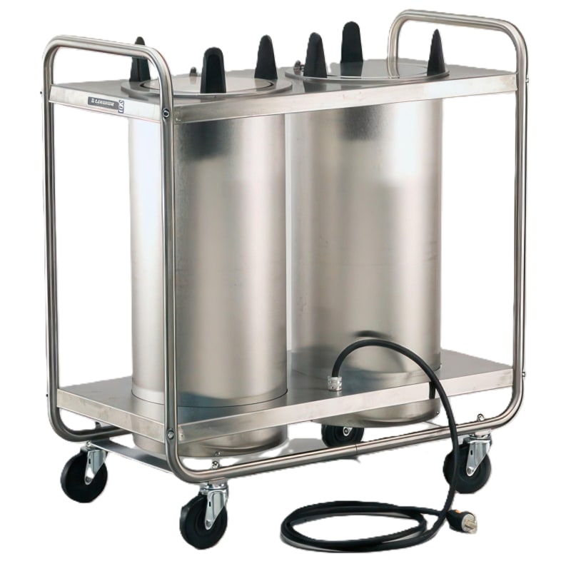 Lakeside Manufacturing 8212 Mobile Plate Dispenser, Heated, Tubular Frame, Two Stack, for 11-1/4 to 12-1/4 Inch Plates
