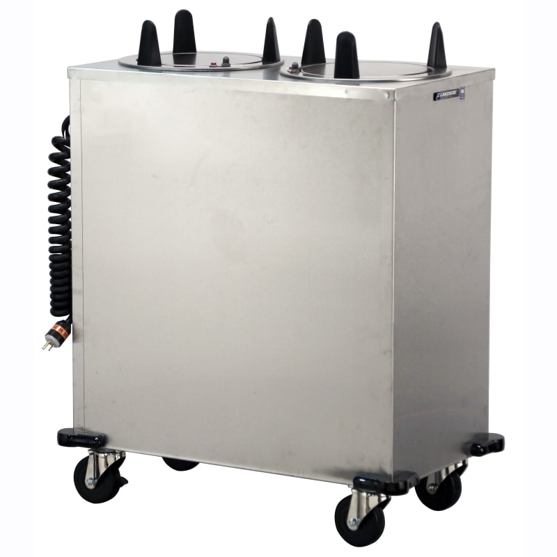Lakeside Manufacturing 6209 Mobile Plate Dispenser, Heated, Two Stack, for 8-1/4 to 9-1/8 Inch Plates