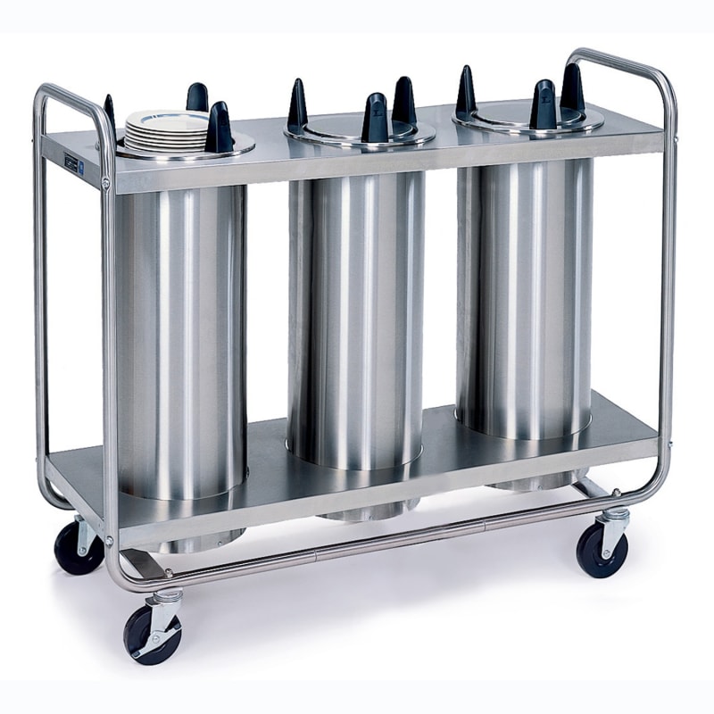 Lakeside Manufacturing 7305 Mobile Plate Dispenser, Non-Heated, Tubular Frame Three Stack, for 5-1/8 to 5-3/4 Inch Plates