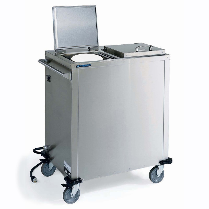 Lakeside Manufacturing 7511 Mobile Plate Dispenser Convection Heated, Two Stack for 7 to 10-1/4 Inch Round Plates