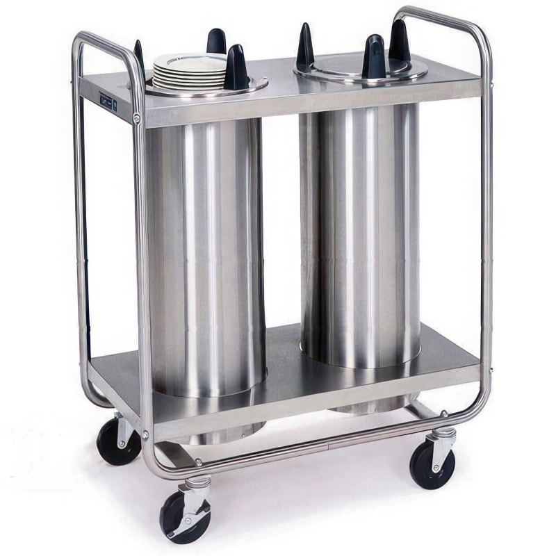 Lakeside Manufacturing 7210 Mobile Plate Dispenser, Non-Heated, Tubular Frame Two Stack, for 9-1/4 to 10-1/8 Inch Plates