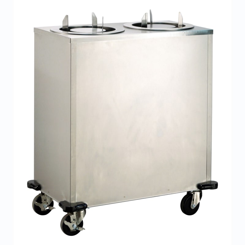 Lakeside Manufacturing 905 Mobile Plate Dispenser, Non-Heated, Adjust-a-Fit, Two Stack for 2-3/4 to 6 Inch Plates