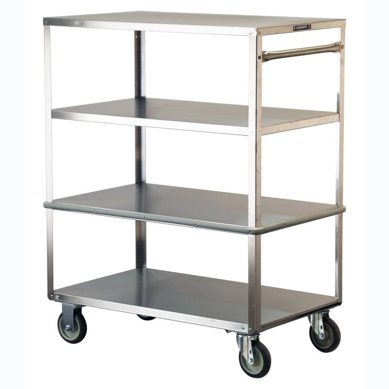 Lakeside Manufacturing 445 Multi-Shelf Cart with Recessed Handle, 4 Shelf: 21" x 35", All Edges Turned Down, 500-Lb. Capacity
