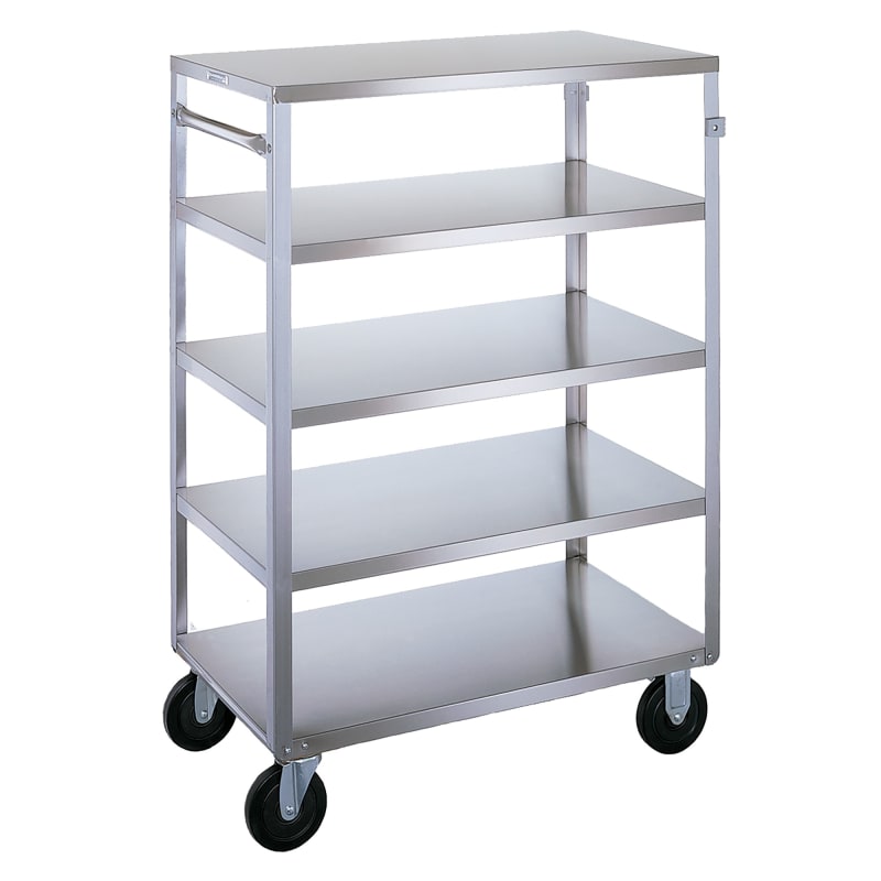 Lakeside Manufacturing 355 Multi-Shelf Cart with Recessed Handle, 5 Shelf: 18" x 31", All Edges Turned Down, 500-Lb. Capacity