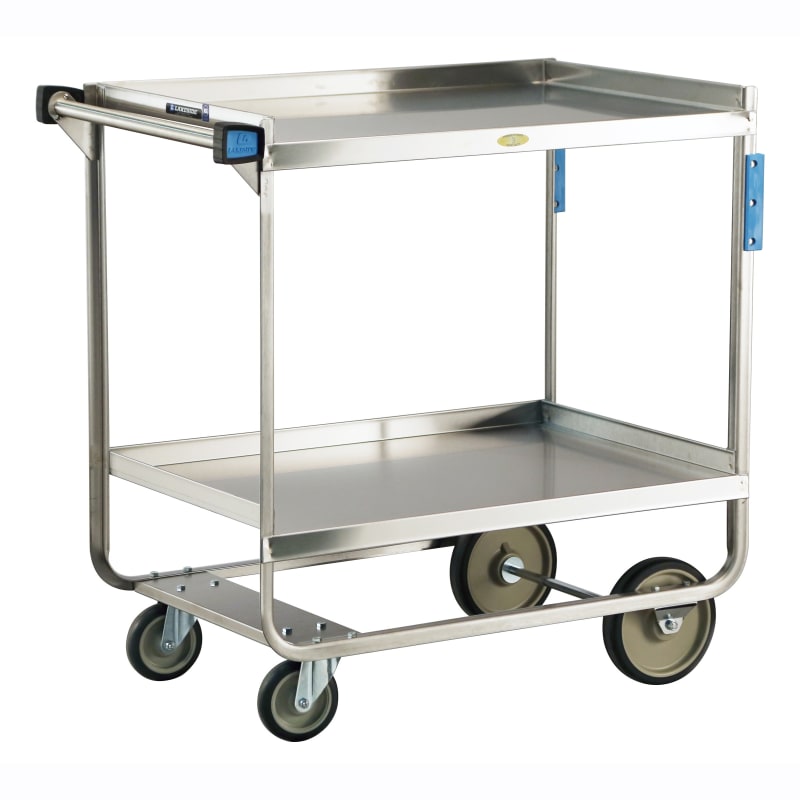 Lakeside Manufacturing 743 Stainless Steel Utility Cart, 2 Shelf: 21" x 33", Heavy-Duty 700-Lb. Capacity