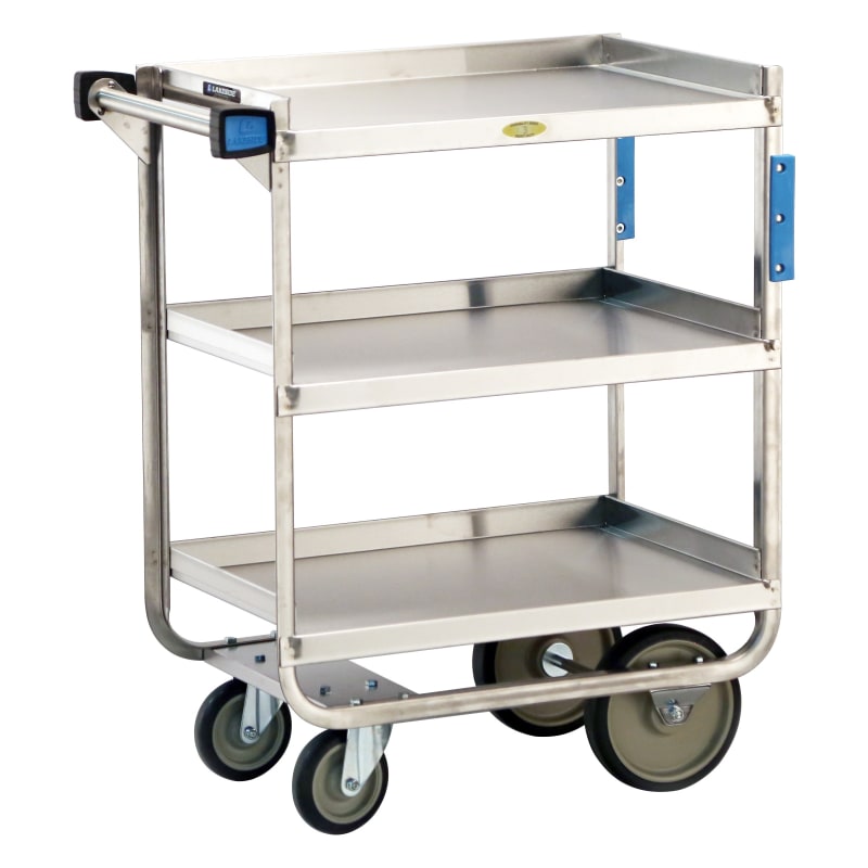 Lakeside Manufacturing 711 Stainless Steel Utility Cart, 3 Shelf: 15-1/2" x 24", Heavy-Duty 700-Lb. Capacity